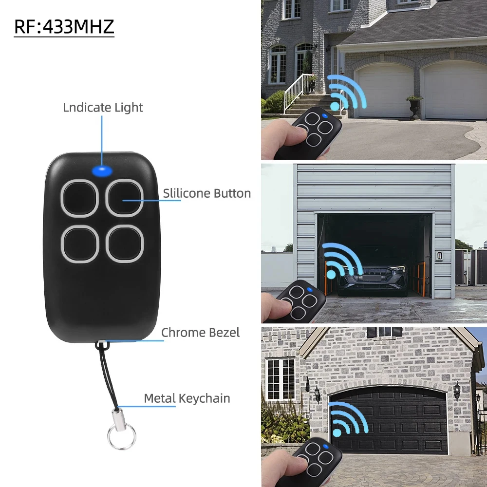 2pcs 250-913 MHZ Clone Remote Control Garage Gate Door Opener Remote Control Duplicator Clone Learning Rolling Code 433 MHZ