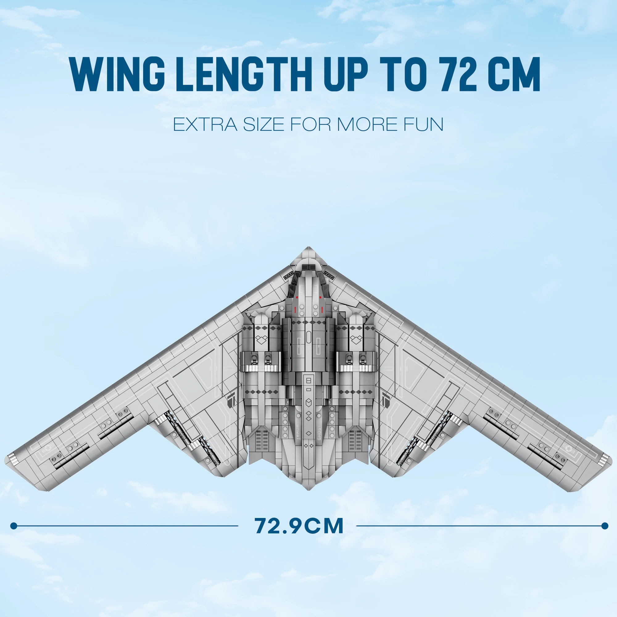 MOC 1977 قطعة B-2 الشبح منفذها طائرة اللبنات العسكرية سلسلة أطقم منمذجة تحصيل لتقوم بها بنفسك عرض مكتبي هدية للطفل
