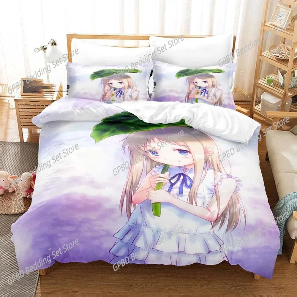 

Anime Anohana Honma Meiko Bedding Set Single Twin Double Queen King Cal King Size Bed Linen Set