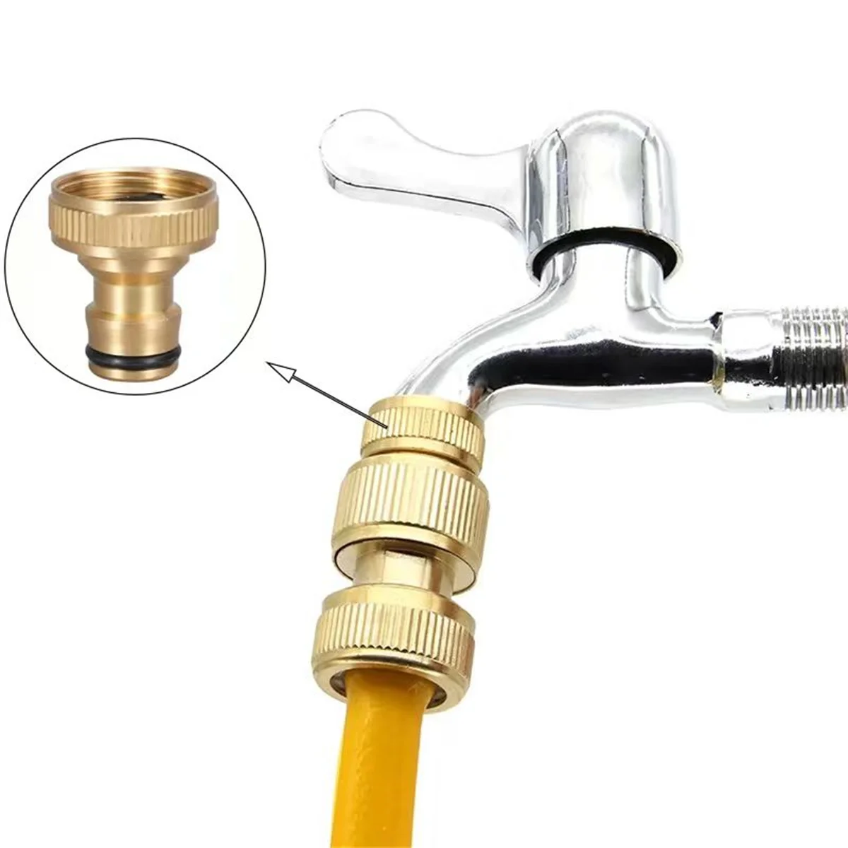 3/4 inch Threaded Garden Water Pipe Fittings, Watering Equipment, High-Pressure Cleaning Machine, Hose Fittings, Brass ﻿ view 5