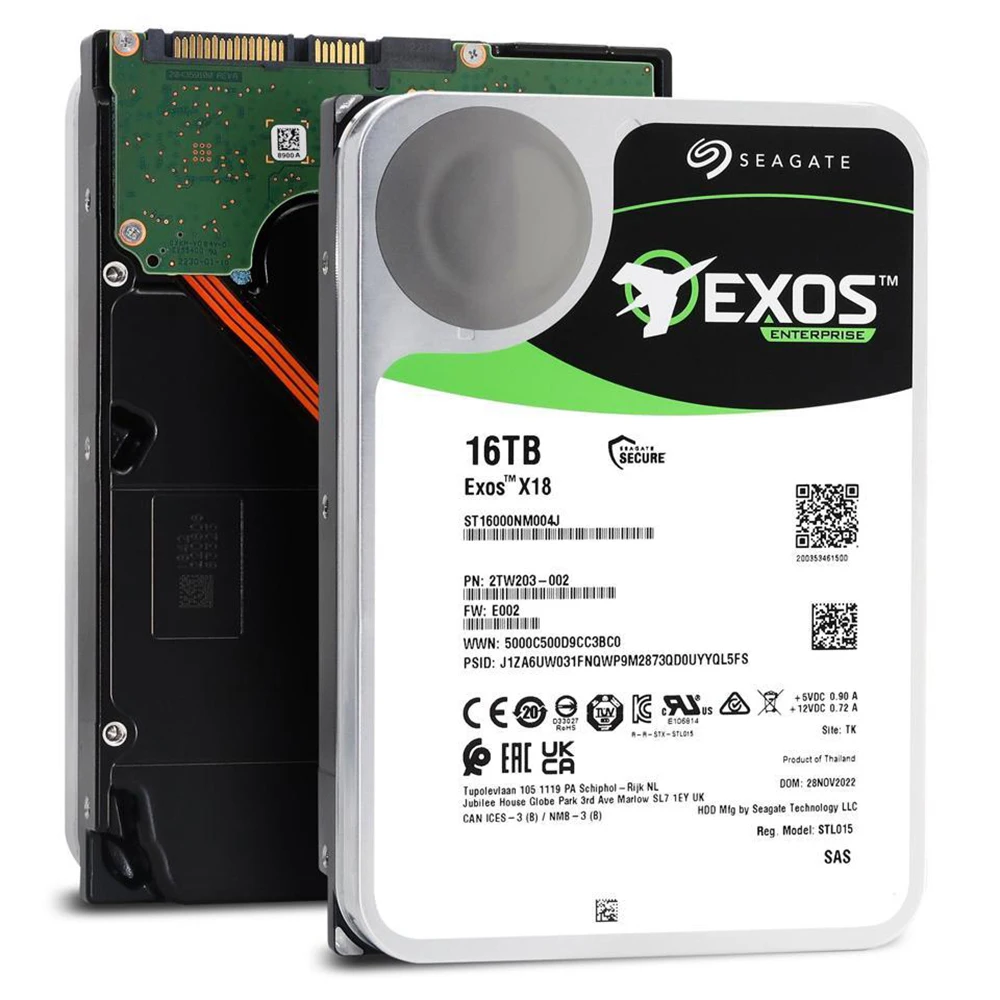 

wholesale NEW 16TB Exos X18 7200 RPM SAS 12 Gb/s 256MB Cache 512e/4Kn 3.5-inch Enterprise Internal Hard Drive HDD ST16000NM004J