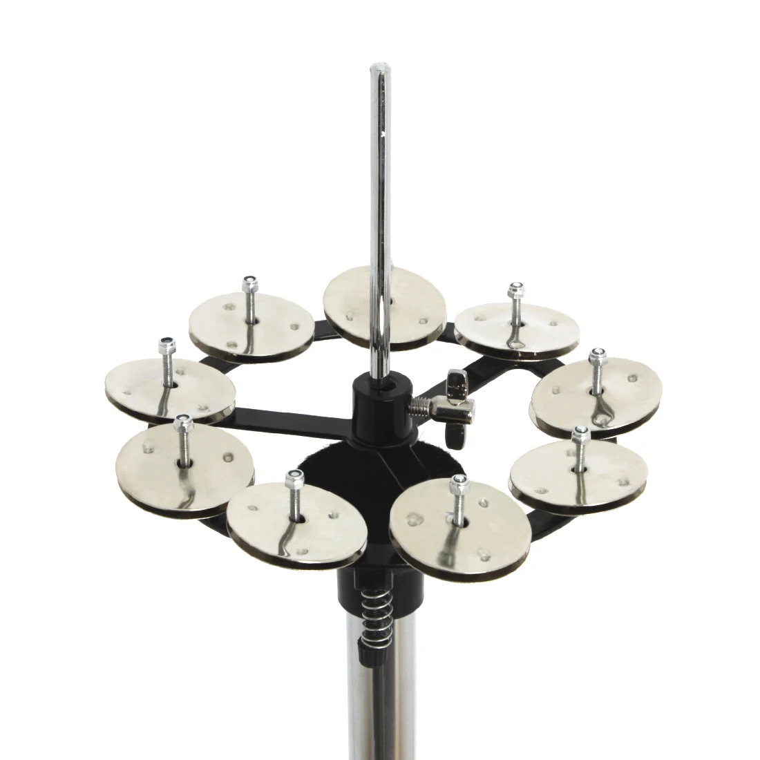 

6 Inches Drum Kit Cymbal Auxiliary Tools Hi-Hat Bells Jingles Tambourine Stainless Material Percussion Instrument Accessories