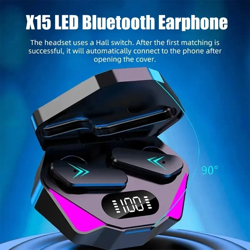 X15 TWS Earphone Bluetooth Wireless Headphone Sport Earbuds with Display Gamer Headset Gamer With Mic Handfree G11