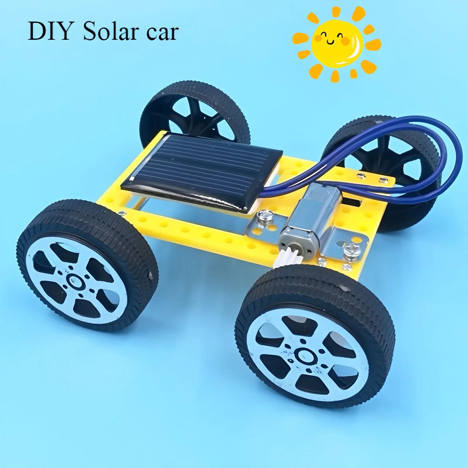 Assemble solar-powered car models, children's educational toys, science and education experiment toys, solar-powered cars,