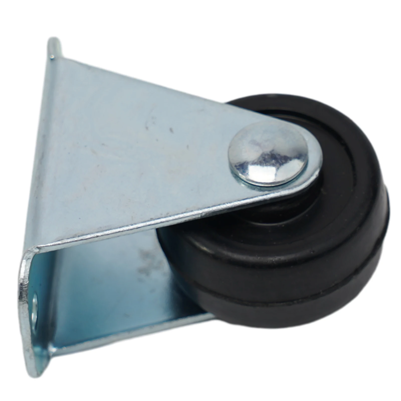 4pcs Rubber Caster Wheel Single Wheels Heavy Duty Non-Swivel Top Plat Furniture Caster For Platform Trolley Accessories