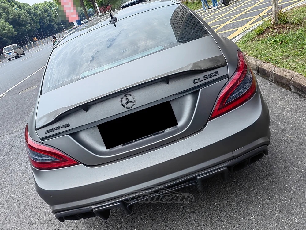 For Mercedes Benz CLS Class W218 Trunk Spoiler 2012-2018 CLS 260 300 350 450 500 550 CLS63 R Style Real Carbon Fibre Car Spoiler