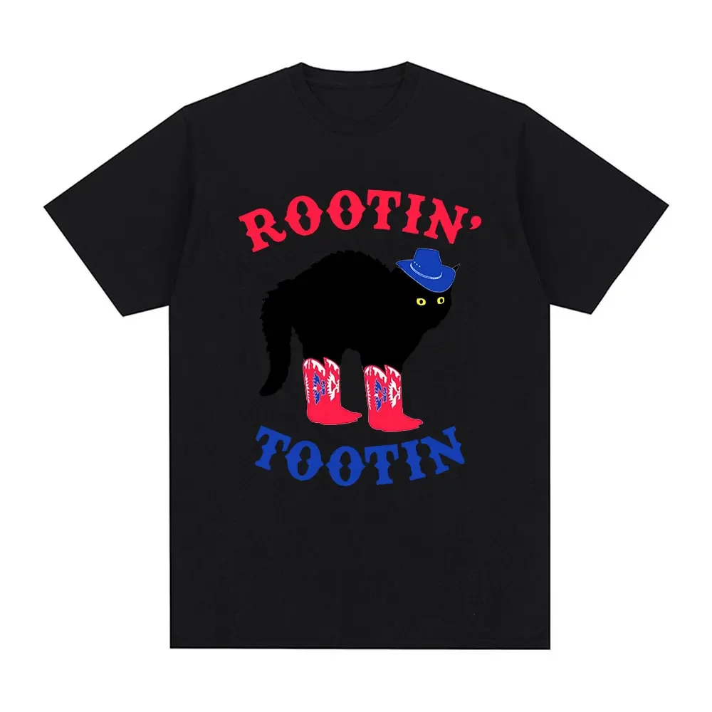 Men's Fashion Cotton Oversized T Shirts Streetwear Rootin Tootin Cowboy T Shirt Cute Animal Harajuku Casual Informal  Hot Sale