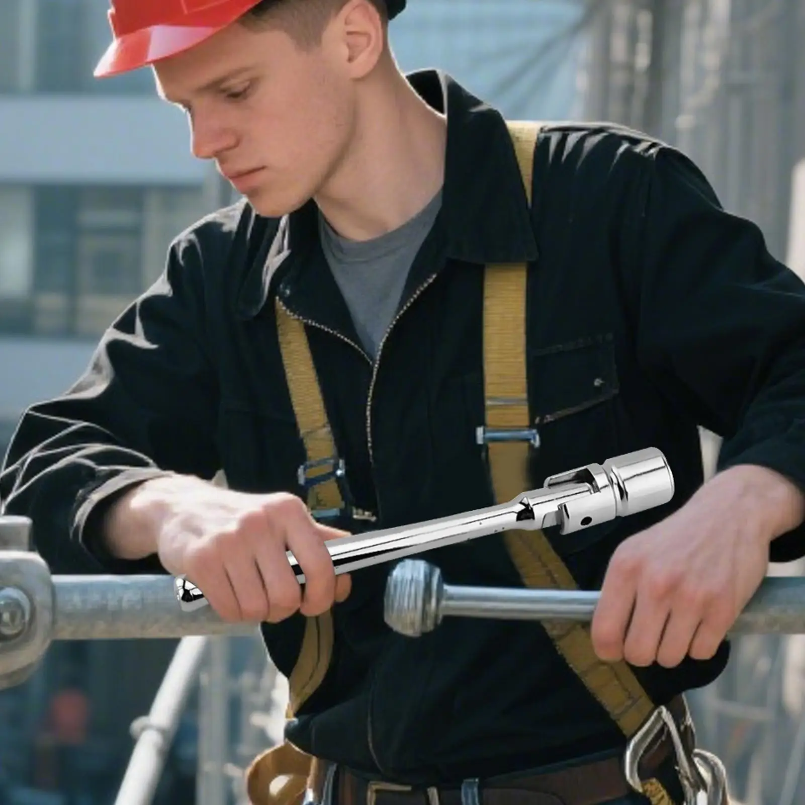 Verstellbarer Spud-Schraubenschlüssel, Gerüst-Ratschenschlüssel, verstellbarer tragbarer Ratschenschlüssel, ergonomischer Griff für Fahrzeugantrieb