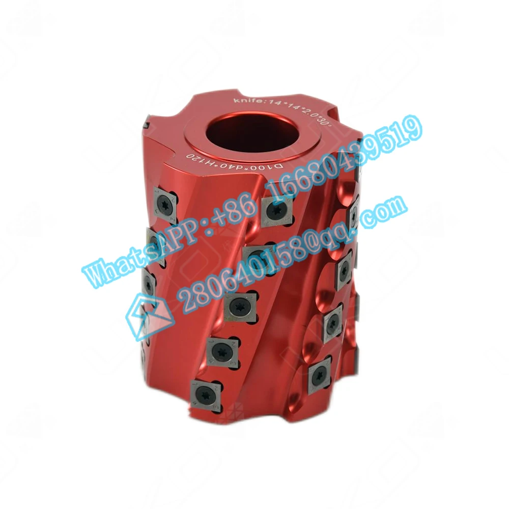 Light cutting four-side planing aluminum and steel body profile milling spiral cutter head