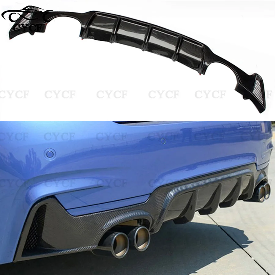 For BMW 4 Series F32 F33 F36 14-20 MP Style Sport High quality Carbon Fiber Rear Lip Diffuser Back Bumper Hugger Spoiler