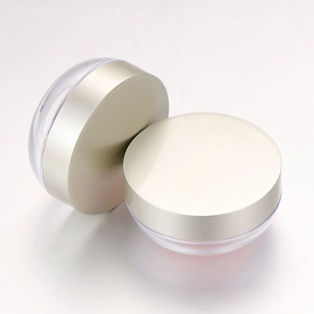 

2Pcs Portable Loose Powder Box Compact Reusable Empty Makeup Container Travel Blusher Foundation Case Leakproof