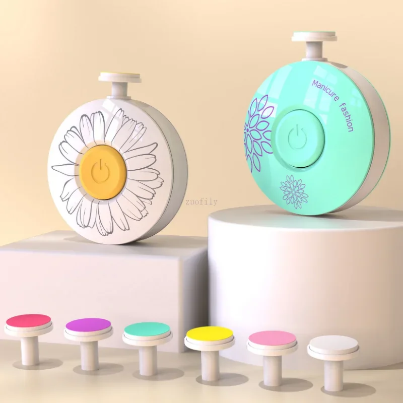 

6 Heads Electric Baby Nail Trimmer Kid Nail Polisher Infant Manicure Scissors Hygiene Kit Set Adult Nail Clipper for Newborn