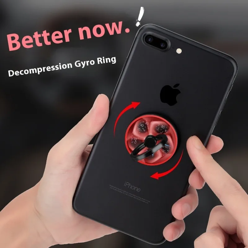 

360 Rotating Mobile Phone Ring Holder Stand Finger Grip Metal Sticker Anti-Slip Phone Grip Socket Reduce Pressure Toy Brackets