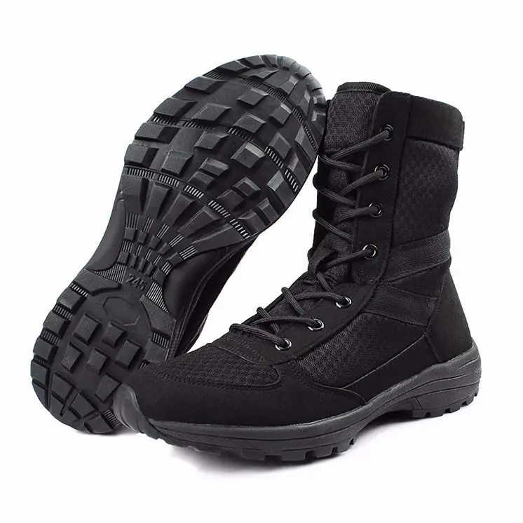 Summer Training High-Top Combat Ultra-Light Breathable Mesh Outdoor Workwear Security Boots For Men