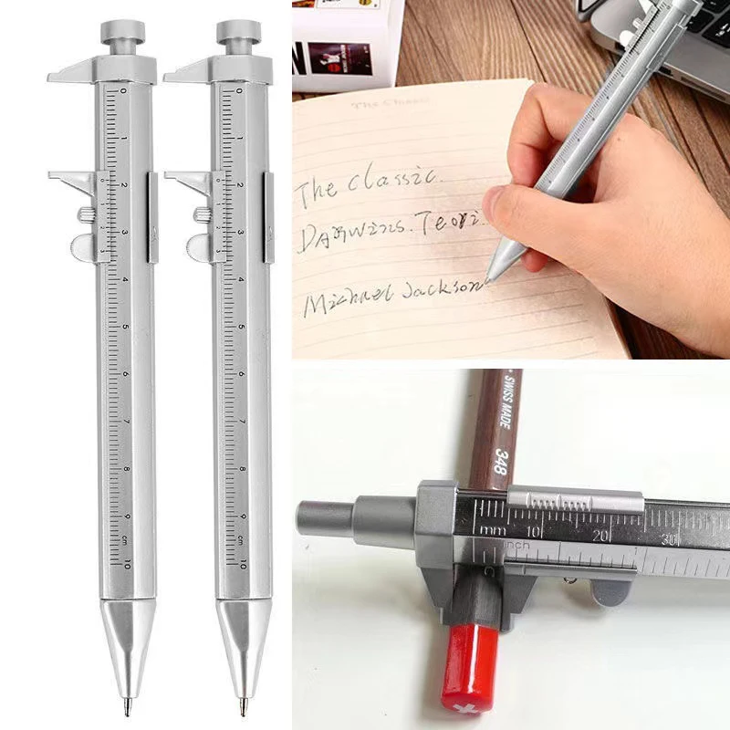 Đa Năng Bút Bi Mực Gel Vernier Caliper Con Lăn Bút Bi Văn Phòng Phẩm Thiết Thực Di Động 0.5Mm Bút Bi