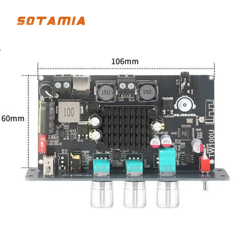sotamia-tpa3116-bluetooth-パワーアンプボード-100w-モノラル-tws-オーディオアンプ-aux-usb-アンプ-flac-ape-mp3-デコード