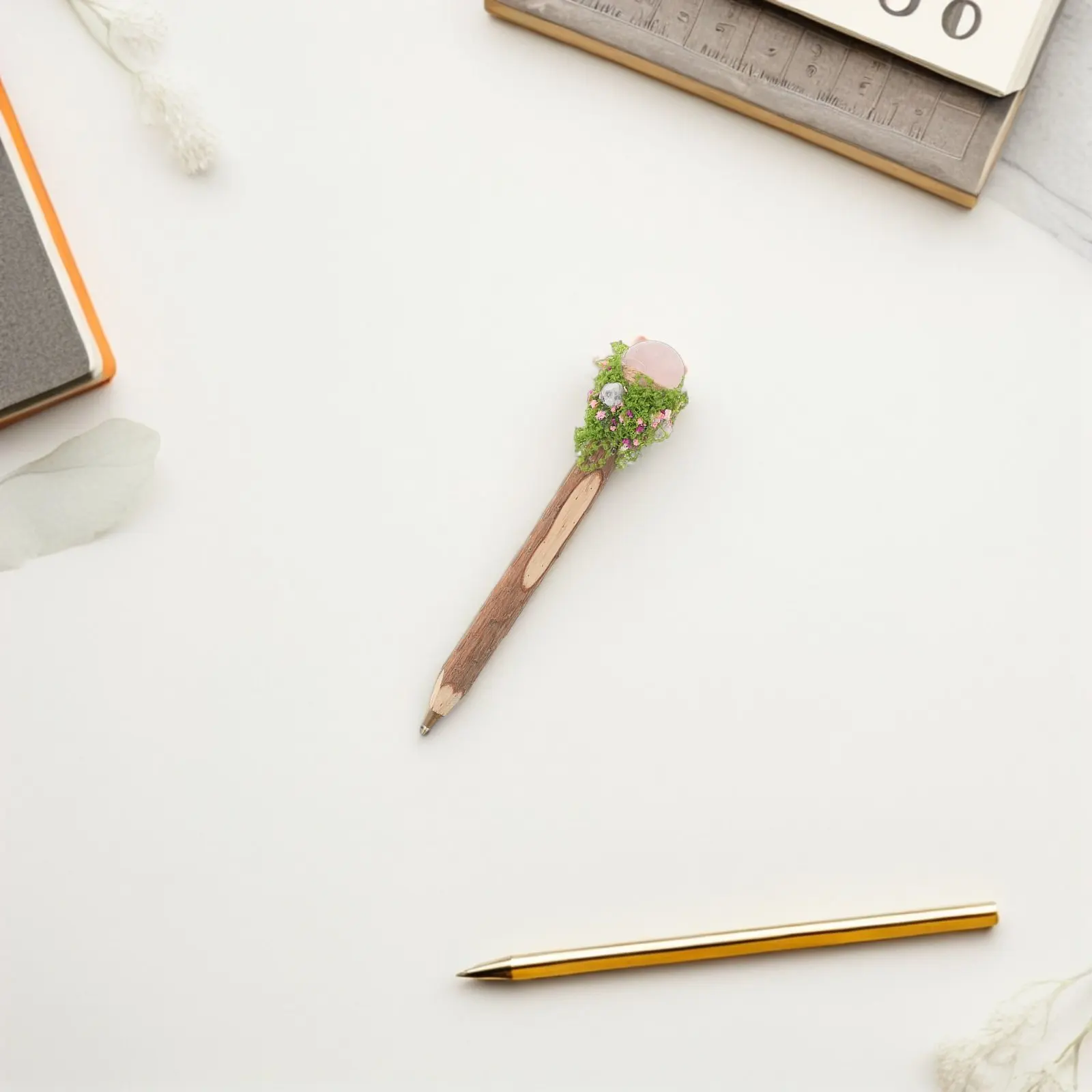 

Деревянная шариковая ручка с кристаллическим наконечником, 0.7 мм, средний стержень, черные чернила, плавное письмо, дизайн под кору дерева, для офиса, школы, дома, для подписи