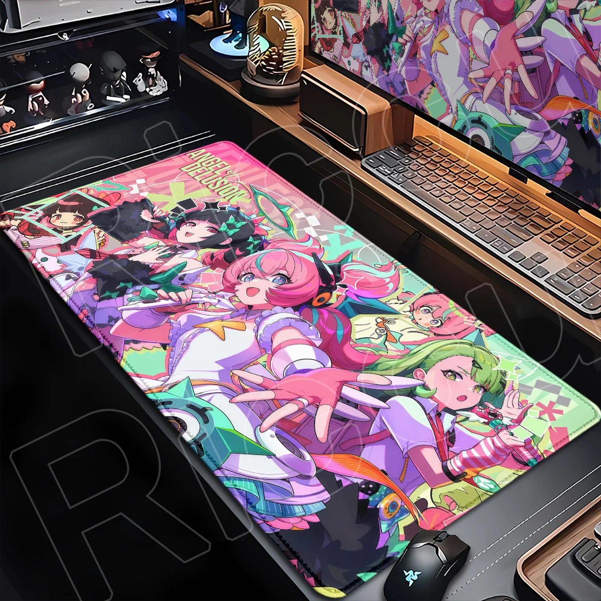 

ZZZ Kawaii Girl Aria Sunna Lynn Mouse Pad XXL Angels of Delusion E-sports Game Keyboard Mat Anime AOD Zenless Zone Zero Soft Rug