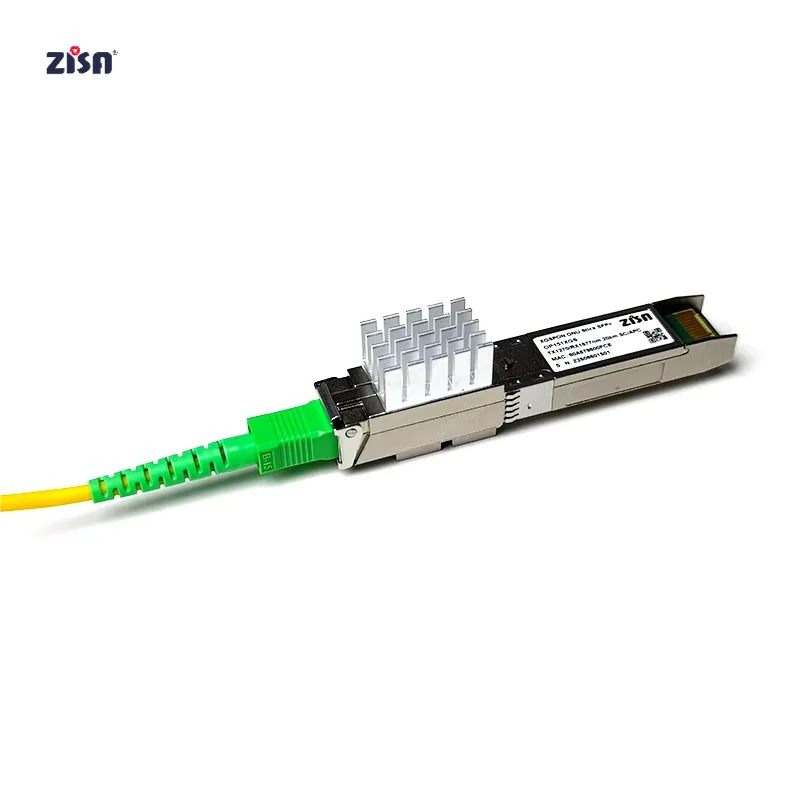 ZISA OP151XGS 10G XGS-PON ONU Stick SFP + 20km SC APC Web GUI WAS-110 Unifi 8311 Firmware XGSPON ONT X-ONU Sfpp Stick for FTTH
