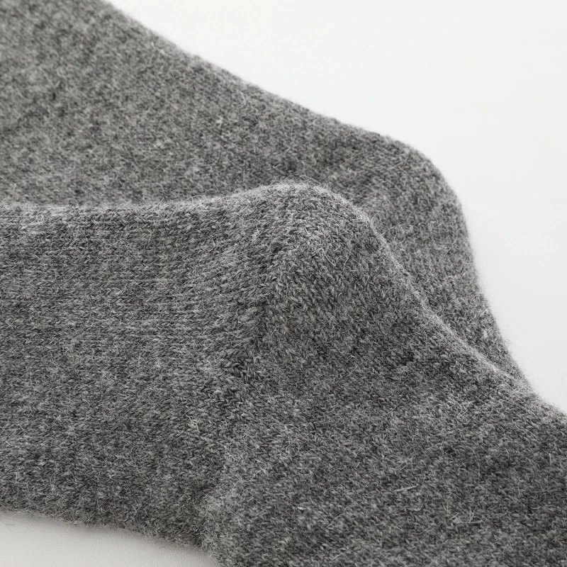 Chaussettes en laine mérinos pour homme et femme, épaisses et chaudes, couleur unie, Super peluche, noël contre le froid et la neige, nouvelle collection 2022