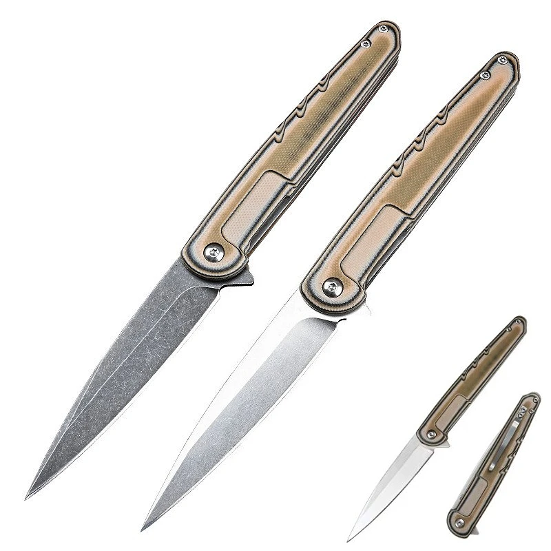 

Portable Folding Pocket Outdoor Camping Tactical Hunting Knife D2 Blade G10 Handle Utility Fruit Self-defense EDC Tools Knives
