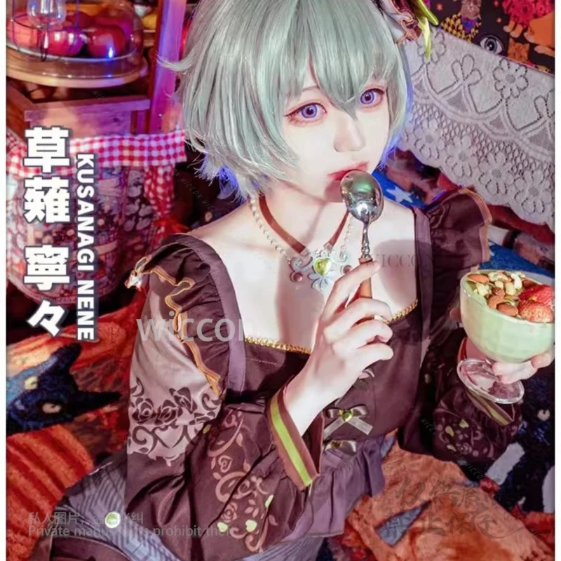 

Anime Game Project Sekai Kusanagi Nene Cosplay Costumes PJSK Dress Clothing Full Set Wigs Halloween Party Uniforms Customized