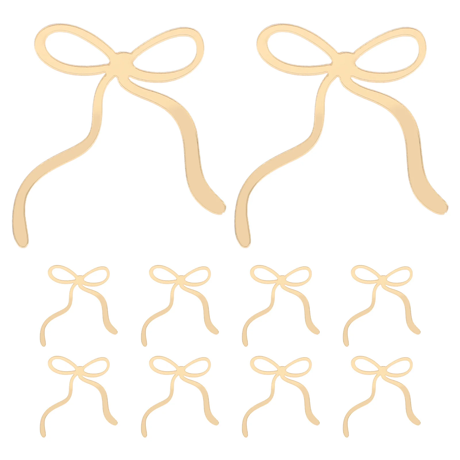 

10Pcs Bowknot Acrylic Cupcake Toppers Elegant Bow Cake Decorations for Birthday Wedding Party Festive Desserts