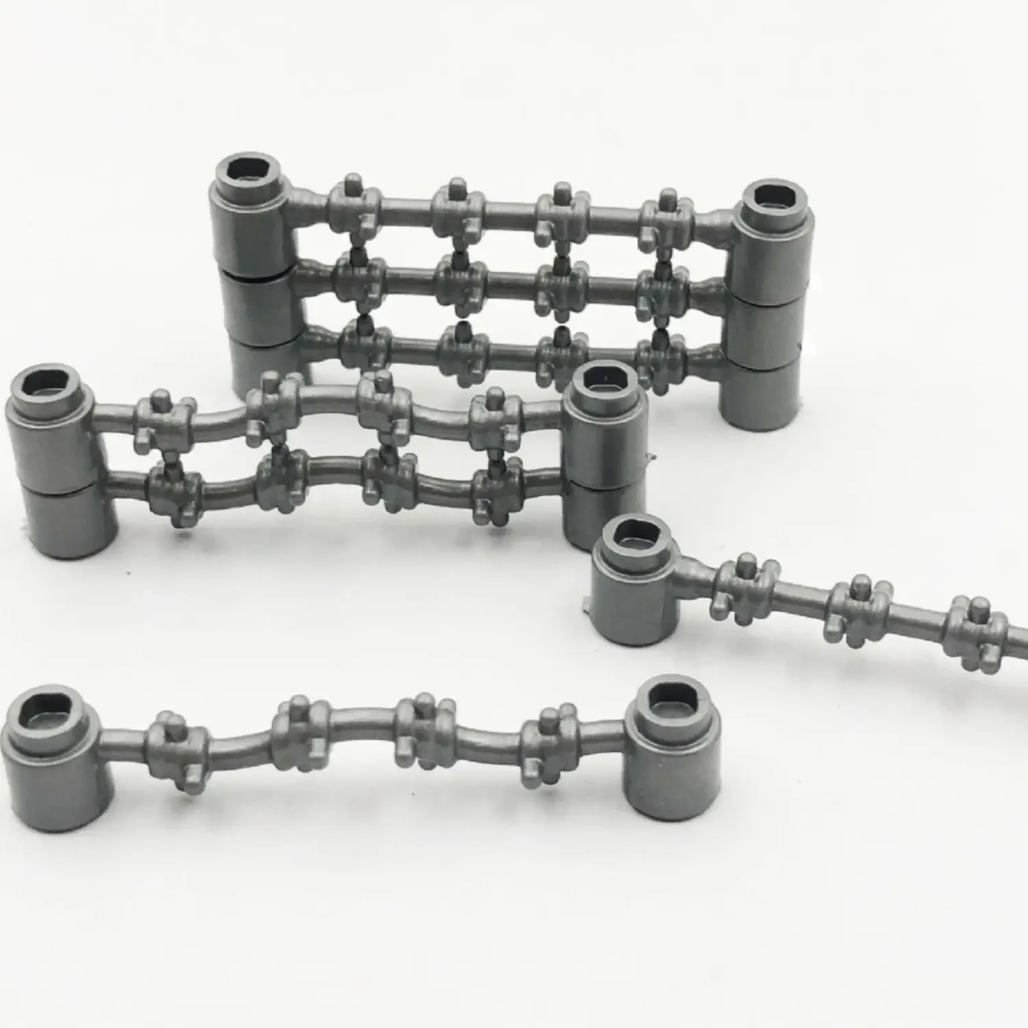 MOC 10PCS Militaire Scène 1X6 Vangrail Hek Bouwstenen Kit Kasteel Huis Slagveld Baksteen Deeltje DIY speelgoed Verjaardagscadeau