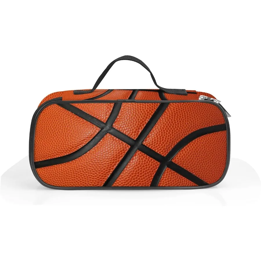 حامل أقلام متعدد الوظائف على كرة السلة مع حقيبة تخزين بسحاب للاستخدام المكتبي والمدرسة، أورجا قرطاسية ذات سعة كبيرة #2