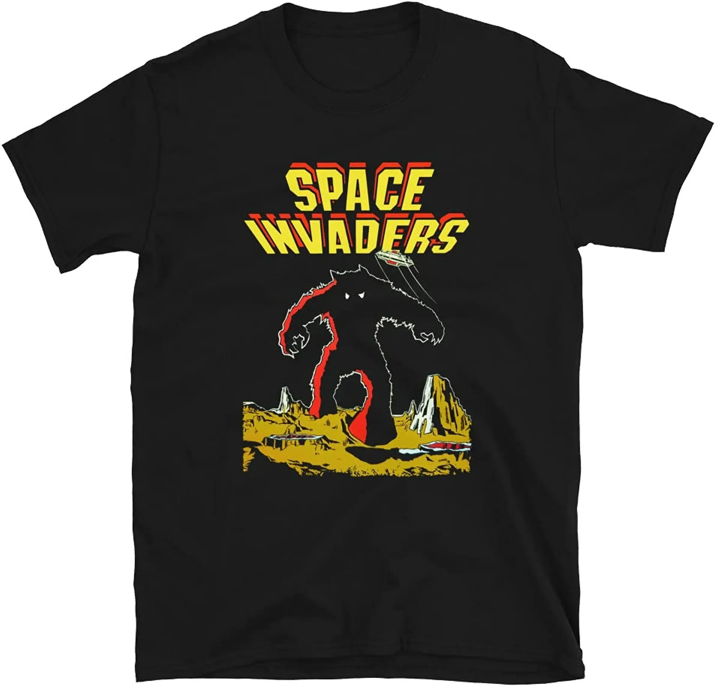 Cool Arcade Galaga Video Game Retro Vintage 80s Invader Space Gaming Alien t shirt for men 100% Cotton Gift Idea Clothes