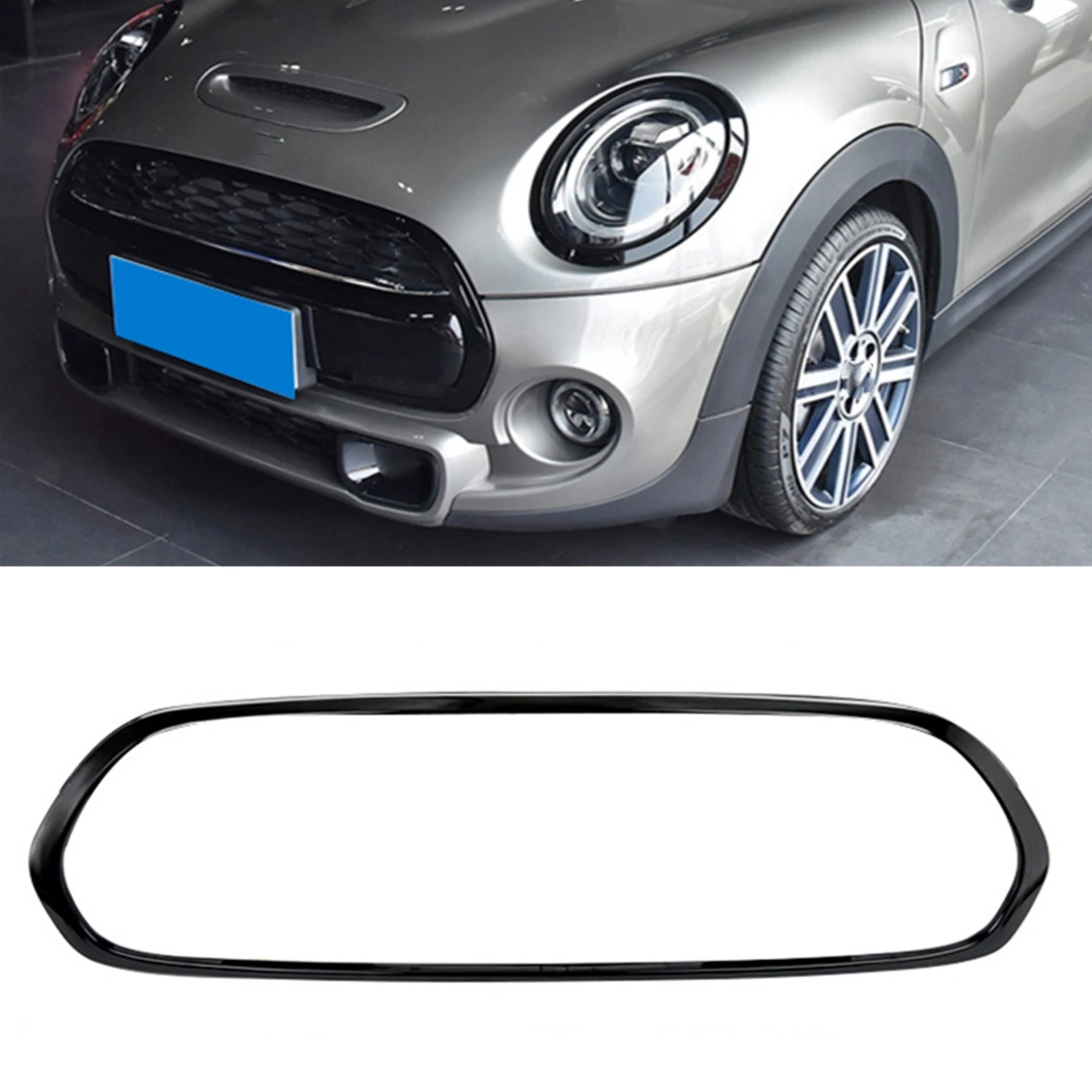 

Car Front Grille Grill Cover Frame Trim Upper Bumper Hood Mesh Bezel For BMW Mini Cooper S F55 F56 F57 JCW 2014 2015+ Replacment