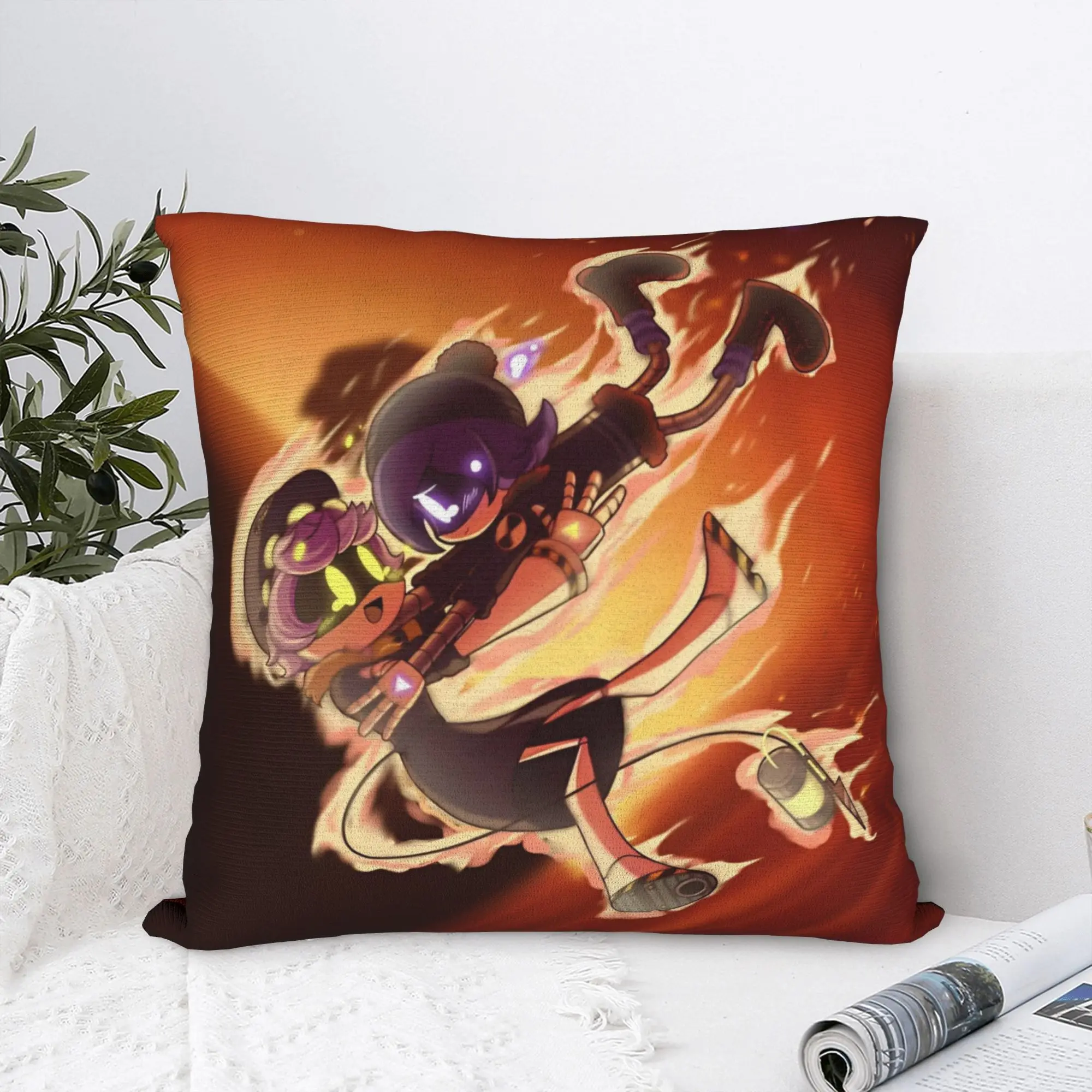 

Murder Drones Square Pillow Case Polyester Decorative Pillow Romance Comedy , Novelty Pillowcase