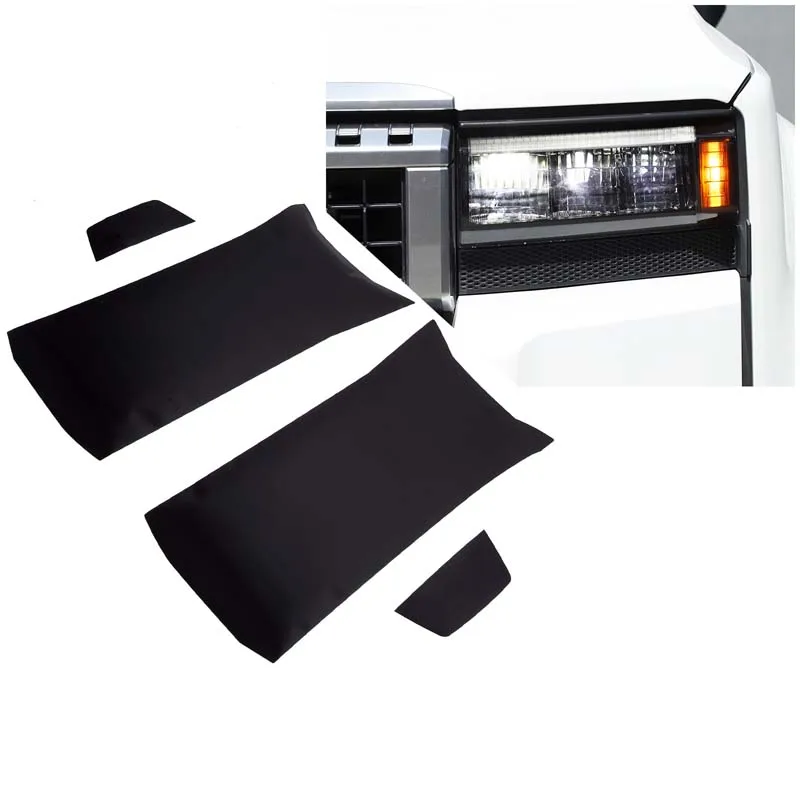 

For Toyota Land Cruiser Prado 2024+ Car styling Car Headlight Light Film Sticker Car Exterior Decoration Accessories TPU Black