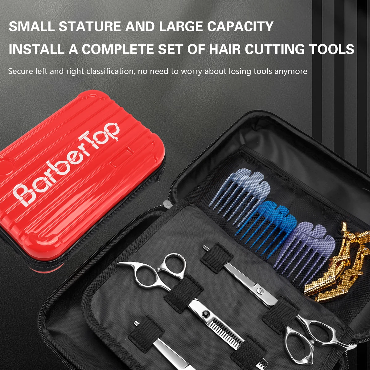 Portable Hair Scissors Case Bag Suitcase Waterproof Non-defrmation Barber Beauty Makeup Box Shockproof Trimmer Styling Tool Box