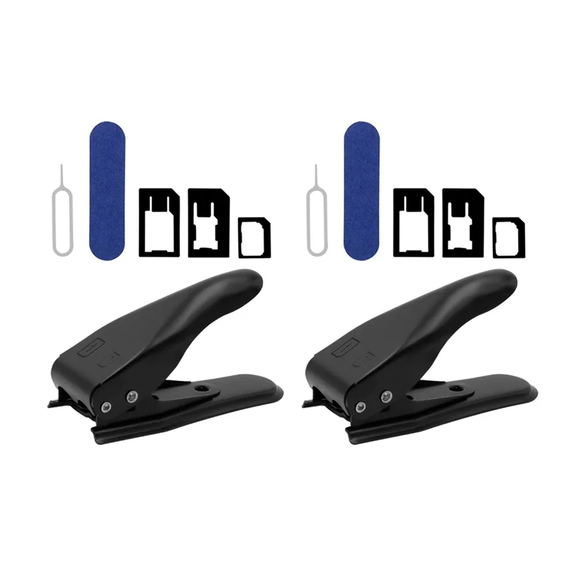 A44U 2 conjuntos de cortador de cartão SIM de telefone celular de dupla finalidade, cortador de cartão de telefone móvel são adequados para telefones inteligentes