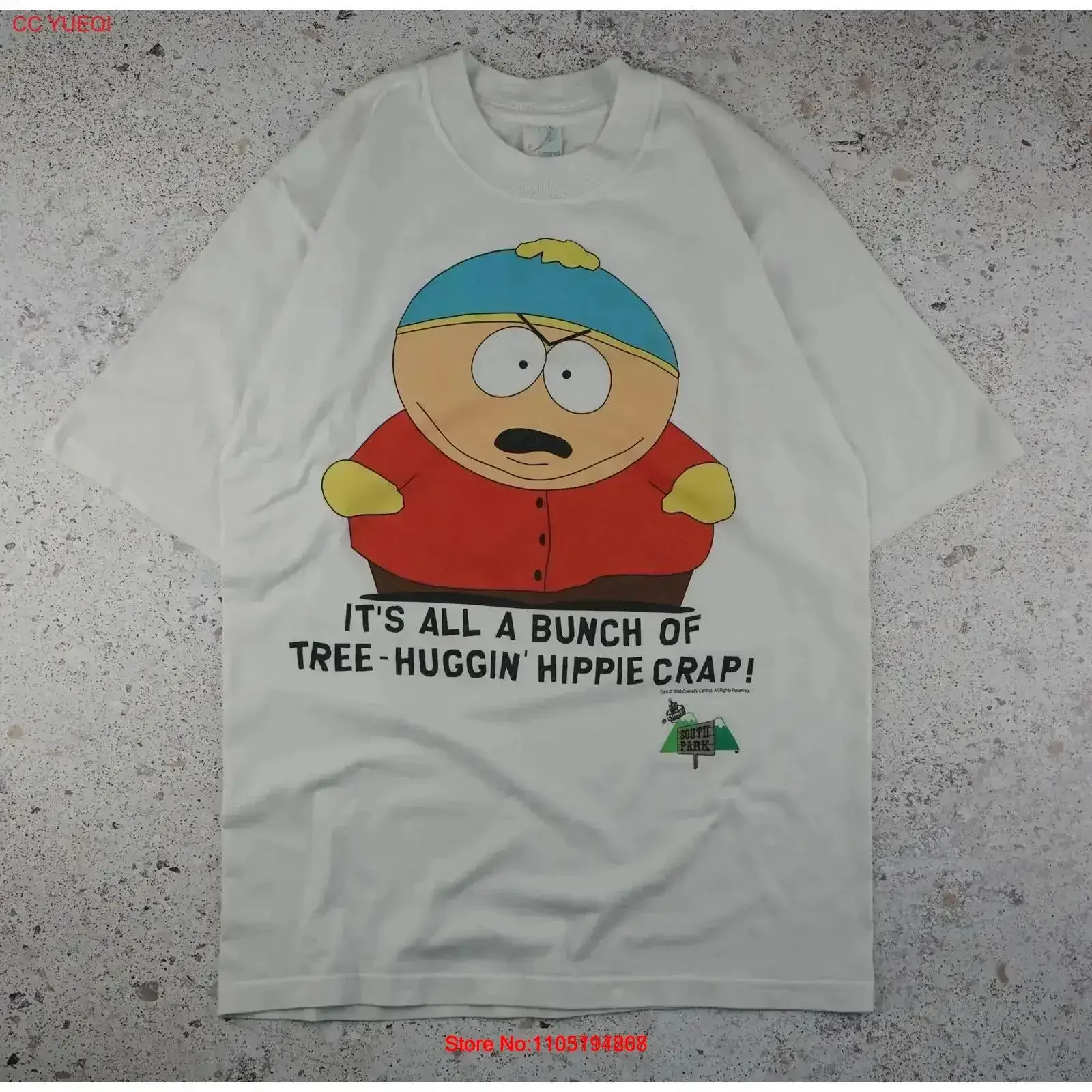 Vintage Cartman It's All a Bunch of Tree T Shirt Washed Versatile Stretched homme Casual graphic Breathable vintage Washed