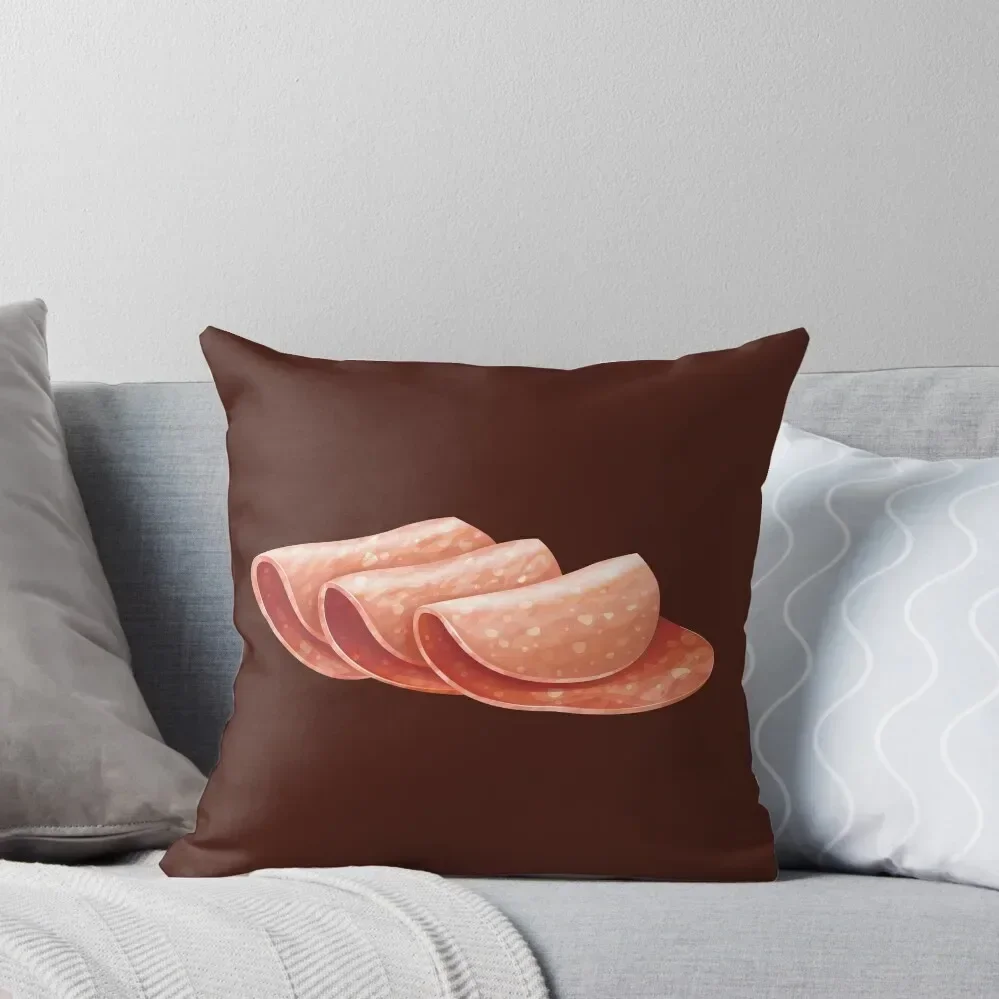 

Sliced Salami Sausage Throw Pillow Decorative Sofa Cushions Decorative pillowcase anime girl pillow
