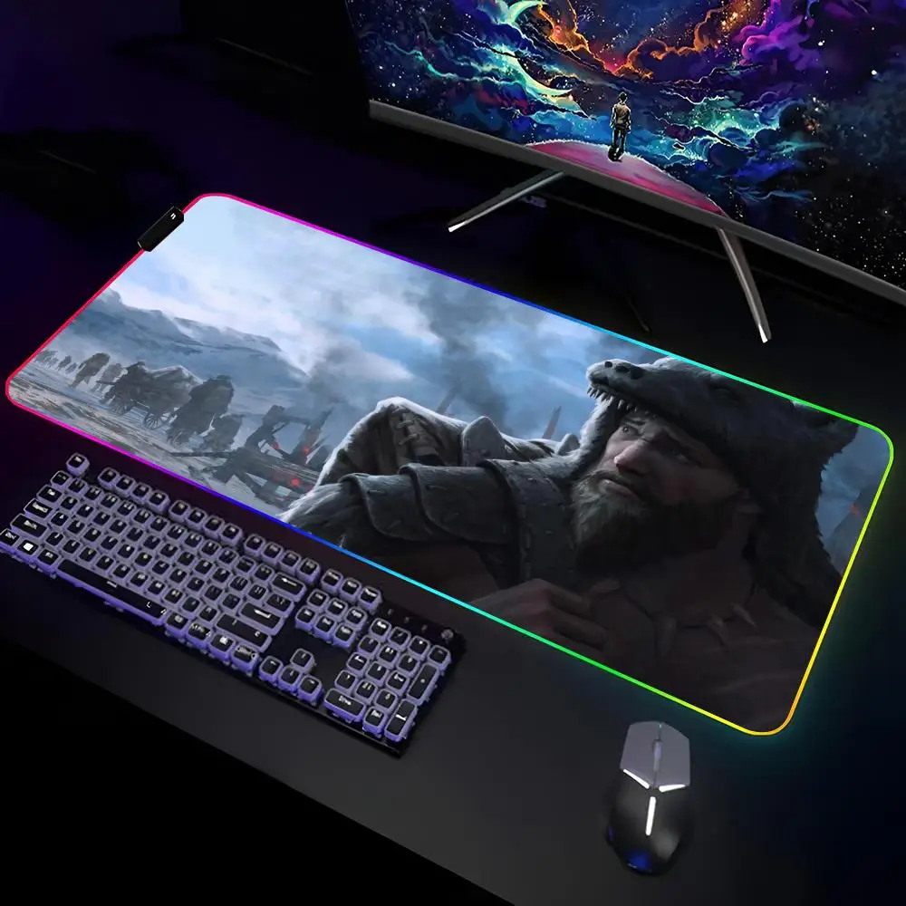 Last Epoch Mouse Pad  Gamer RGB Deskmat Keyboard Mat Gaming Laptops LED Mousepad Desk Protector Anime Mause Mats