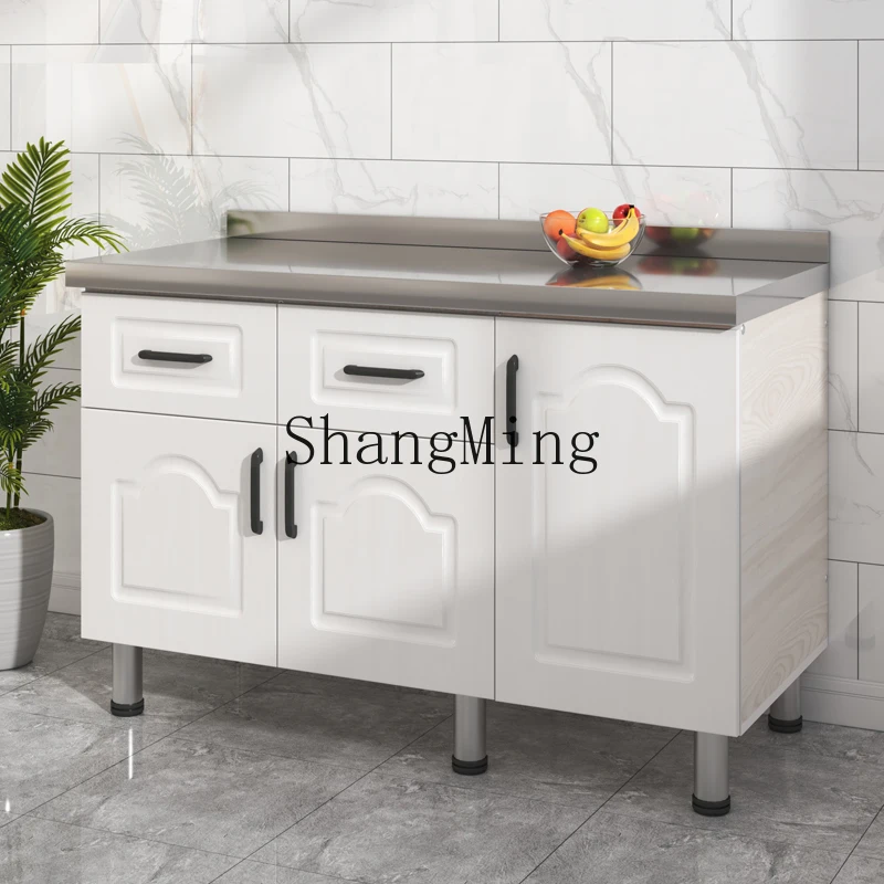 FG good-looking  stainless steel household stove sink cabinet rental assembled cupboard kitchen cabinet