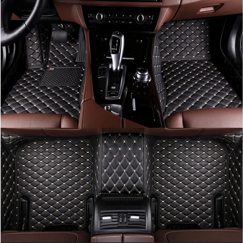 Tapis de sol de voiture 3D personnalisés pour Porsche Panamera, cuir Él, accessoires intérieurs, 4 places, 5 places, 2017-2022, 2014-2016