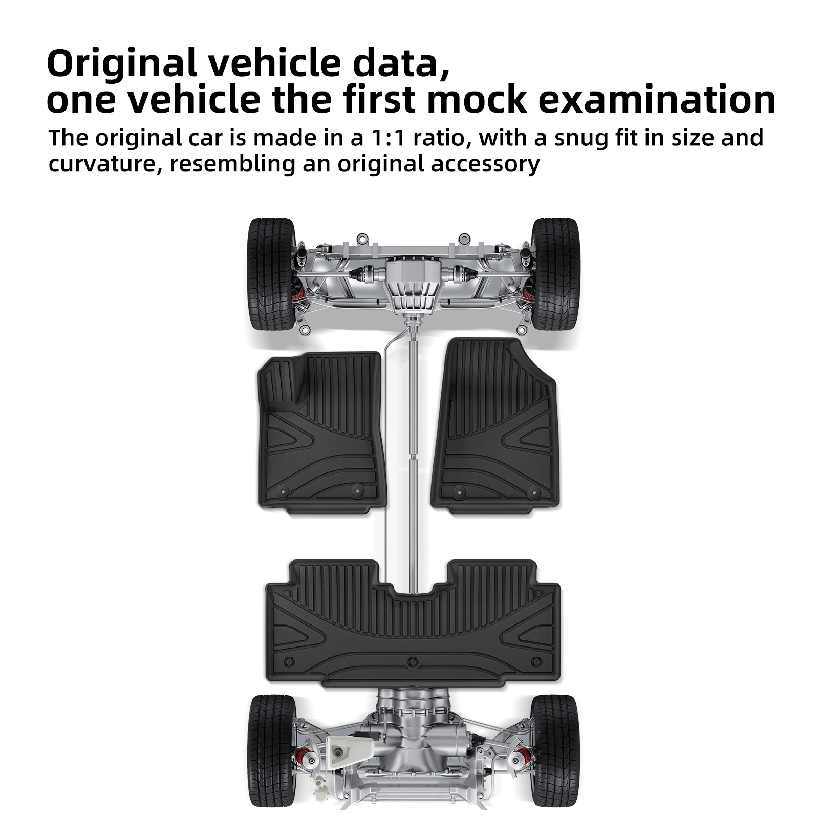LUCKEASY Left Hand Drive for Geely EX2/Geely E2/Xingyuan 2025 2026 TPE 3D Car Floor Mats Foot Pad 3PCS Set Black Accessories
