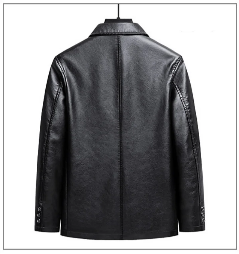 2025 New Trendy Men's Faux Leather Motorcycle Jacket Casual lapel Collar Outdoor Cycling Quality Cross-border Product coat