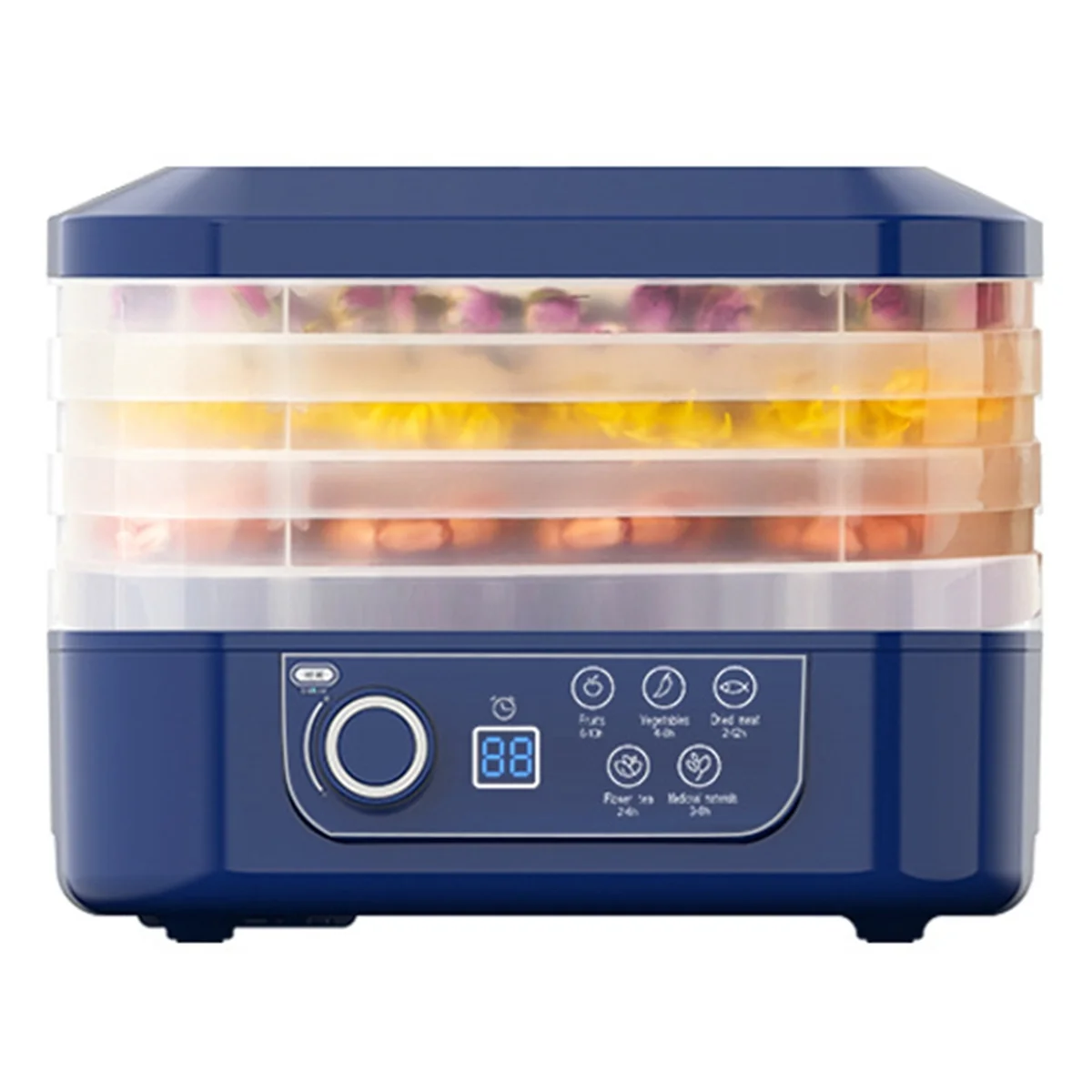 

FZFZ Smart Electric Food Dryer Fruit Vegetable Dehydrator Snack Food Machine Tool Kitchen Gift EU Plug