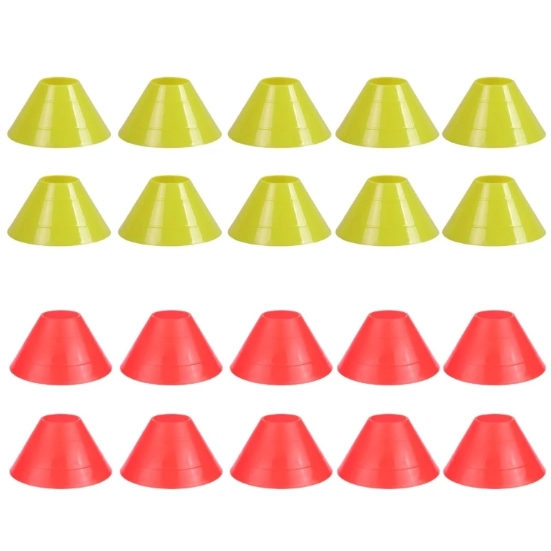 10 Pcs Mark Disk Field Cone Marker Training Accessories Soccer Cones with Holder Dropship