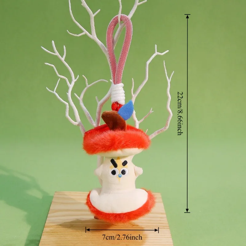Uroczy breloczek pluszowy z serii Apple, kawaii pluszak z rdzeniem jabłka, zabawna dekoracja świąteczna, zawieszka do torby, prezent dla przyjaciół na Wigilię.