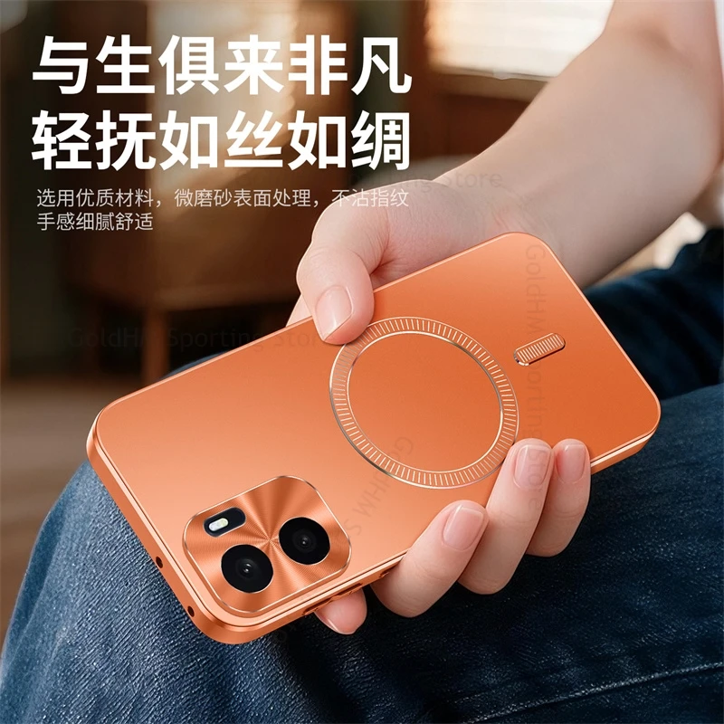 Alloy Lens Protector Skin Feel Magnetic Case For OnePlus Ace 6 Ultra For Magsafe Wireless Charger Cover For OnePlus Turbo 6X Pro