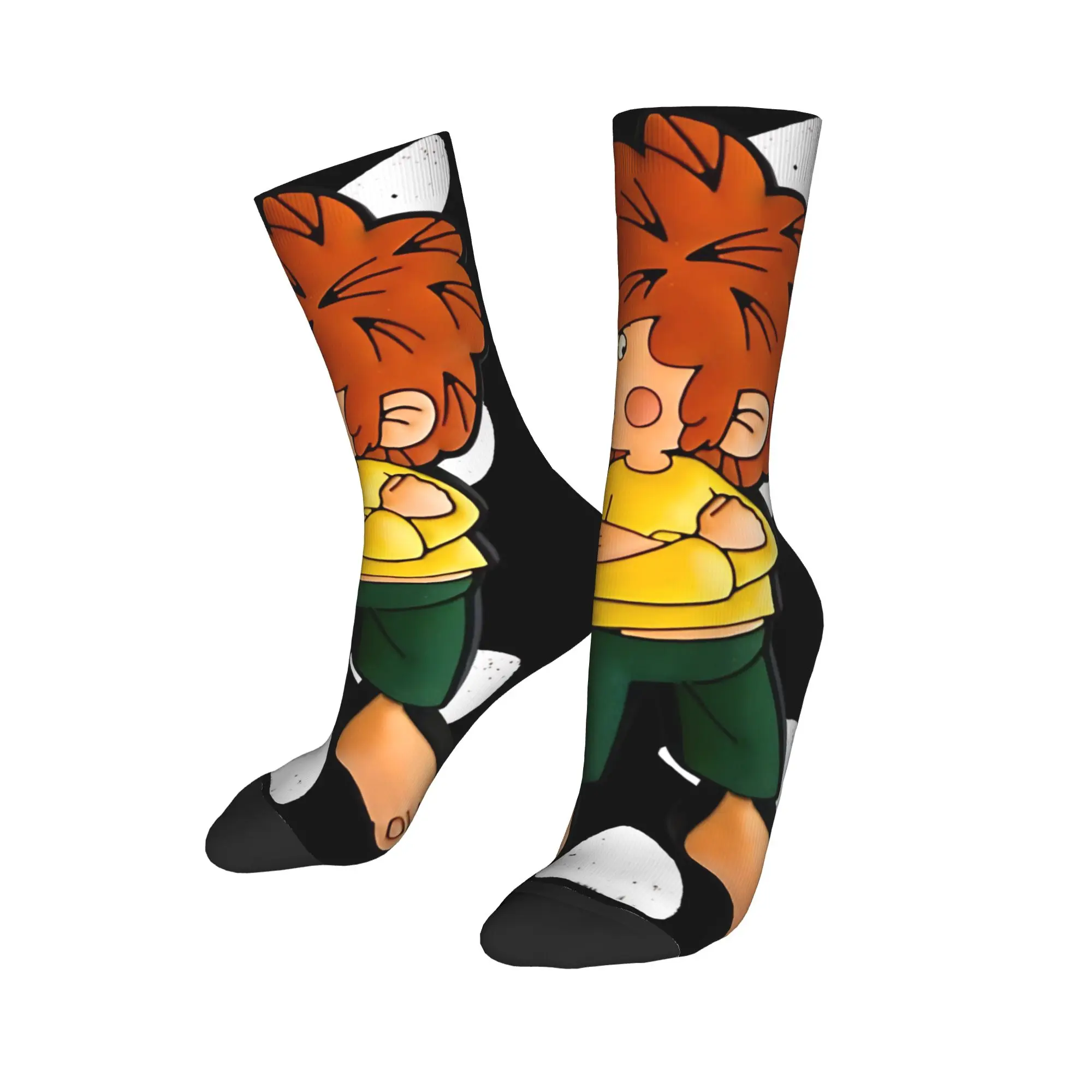 

Pumuckl snoring Socks Men Women Polyester Funny Happy Socks Novelty Spring Summer Autumn Winter Middle Tube Socks Gift
