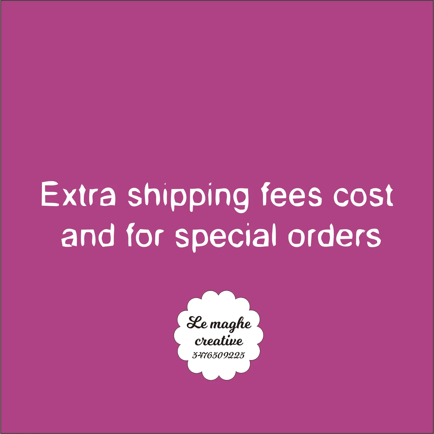 This Listing Applicable To Pay Extra Fee For Example, Freight, Special Custom Fees etc.