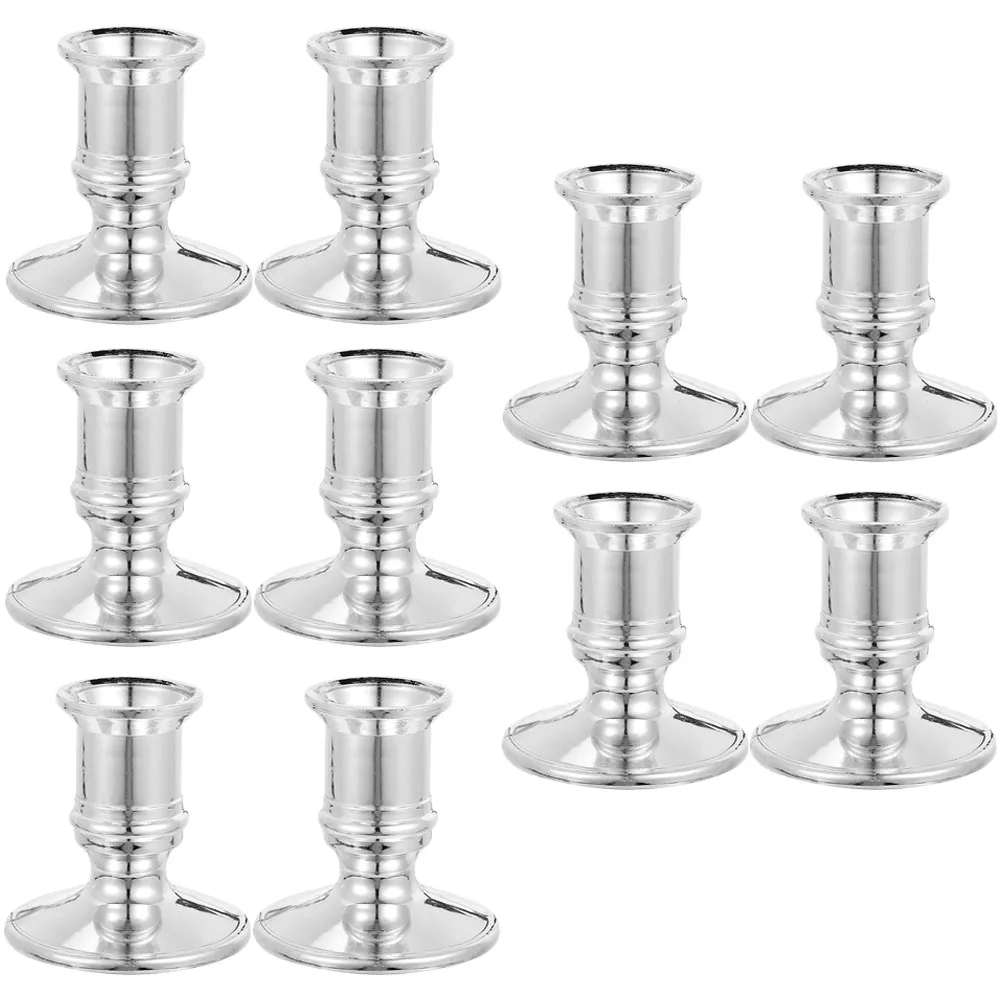 10 قطع من حوامل مستدقة إلكترونية رقيقة وبسيطة لتزيين حفلات المنزل لديكور الشمعدانات لغرفة النوم