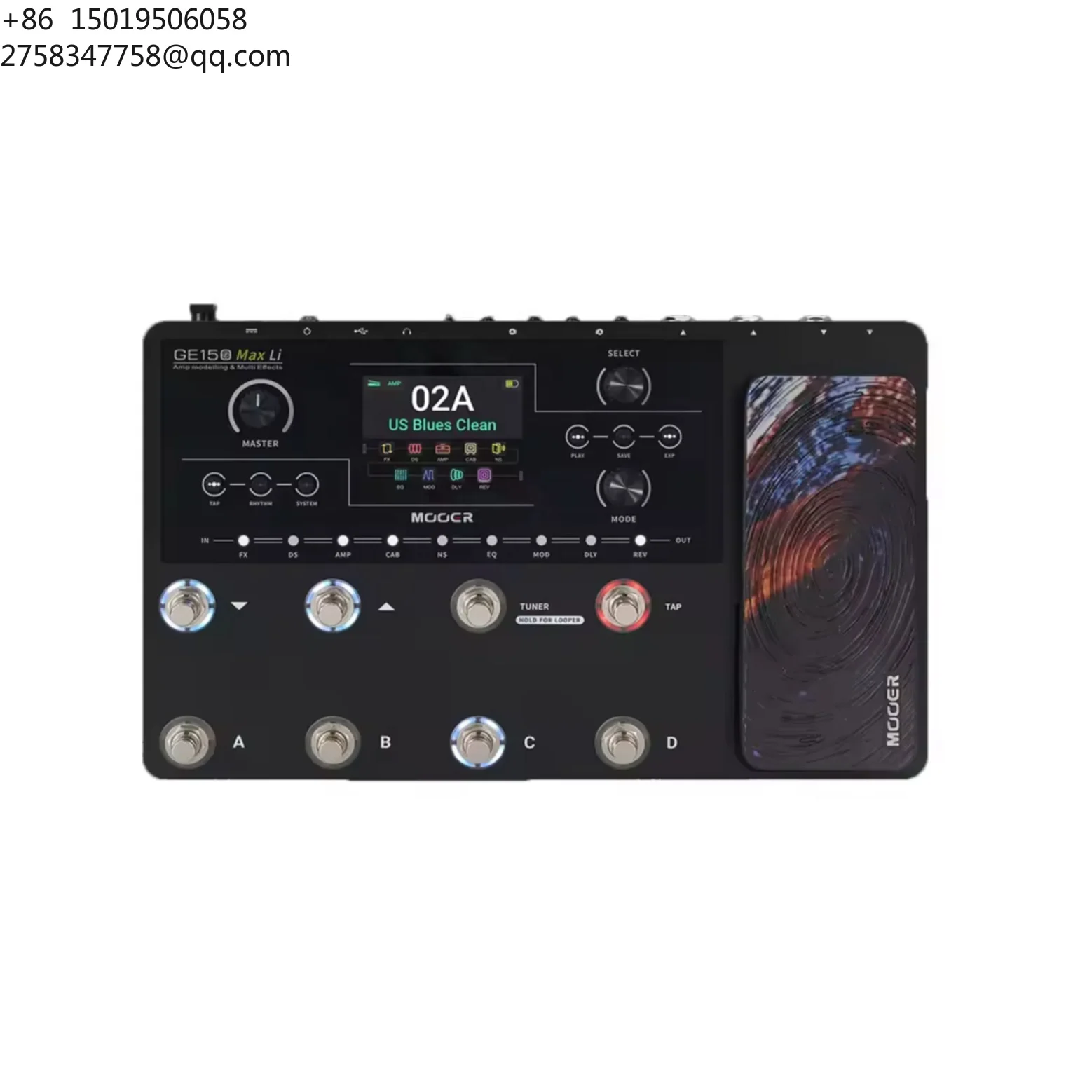 USA DDP | Mooer GE150 Max Li Multi-Effects Processor - Guitar Pedal for Gtrs, Studio & Stage